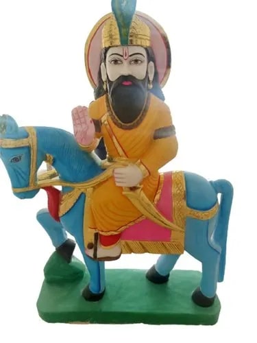 Marble Baba Mohan RAM Statue, For Temple, Garden, Pattern : Painted