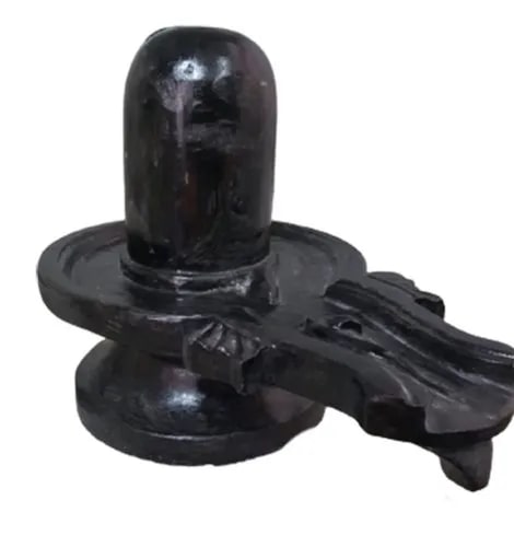 Polished Plain Marble Shivling Statue, Size : 20 Cm