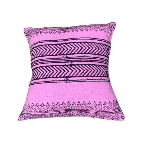 A-CC-C-P-0025 Hand Block Printed Cushion Cover, Size : 50cm X 30cm