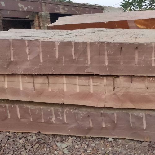 Rectangular Polished Red Sandstone, Feature : Acid Proof, Water Proof