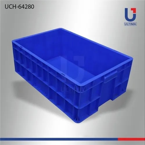 Rectangular UCH-64280 HDPE Crate, For Storage, Style : Solid Box