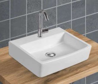 2022 Table Top Wash Basin, Size : 460x370x115 Mm