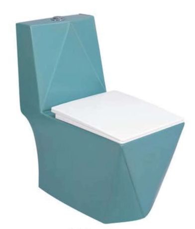 Matte Aqua Green One Piece Water Closet