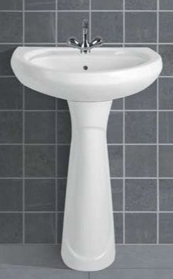 Ceramic Polished Plain Repose Pedestal Wash Basin, Style : Modern