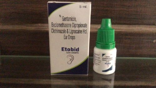 Gentamicin Beclomethasone Clotrimazole Lignocaine Ear Drops, For Clinical, Purity : 99.99%.90%