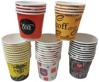 Round Coffee Paper Cup, Pattern : Printed