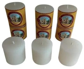 Plain Wax White Pillar Candle, Feature : Attractive Pattern, Dust Resistance