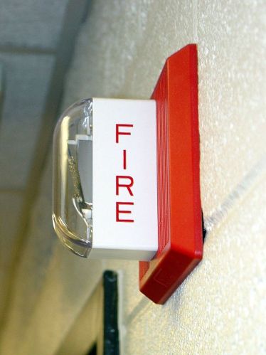 Metal Fire Alarm, For Disaster, Security, Color : Red