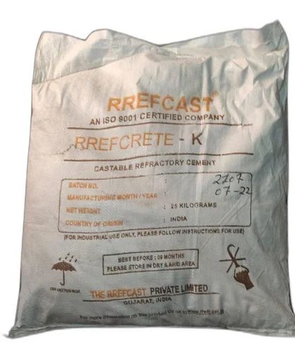 Rrefcast Rrefcrete K Castable Refractory Castables, Packaging Type : Bag