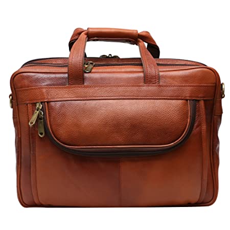 Plain Leather Laptop Bag