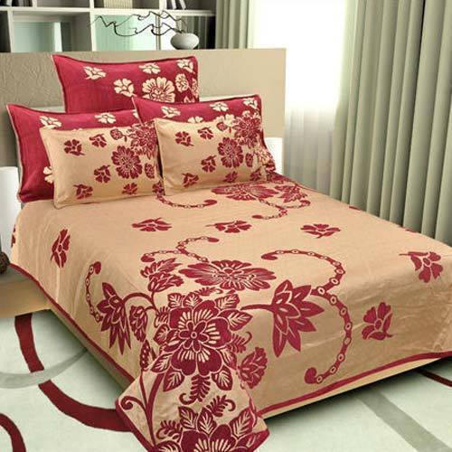 Printed Polyester Designer Bedsheet, Color : Multicolor