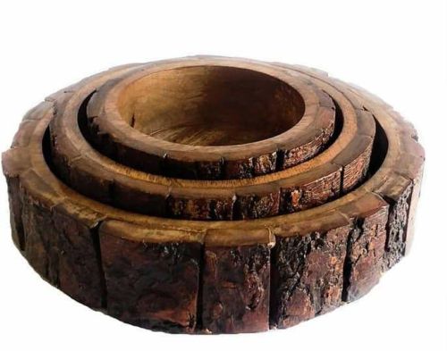 Set Of 3 Mango Wood Serving Tray