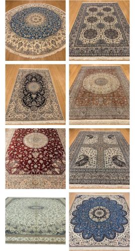 6kg Floral Silk Kashmiri Carpets, For Home, Office, Hotel, Speciality : Long Life