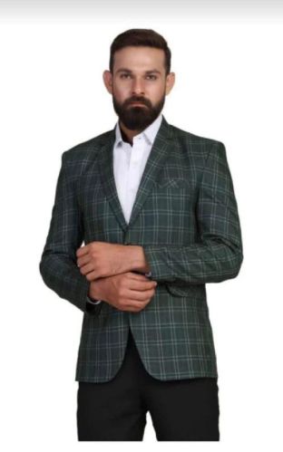 Plain Cotton Mens Check Blazer, Size : XL