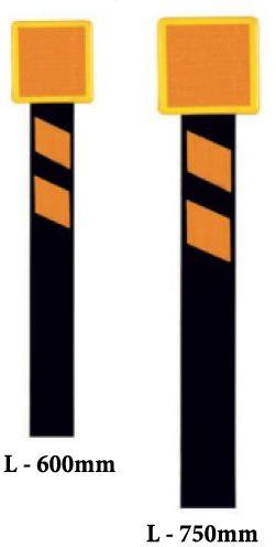 Pneumatic Semi Automatic Rectangular Pipe Delineator, For Road Indication, Certification : Yellow, White