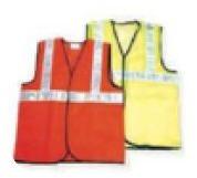 Sleeveless Polyster Reflective Safety Jacket, For Construction, Traffic Control, Size : M
