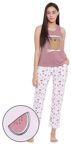 Clovia Cotton Top and Pyjama Set, Size : XL, XXL, XXXL