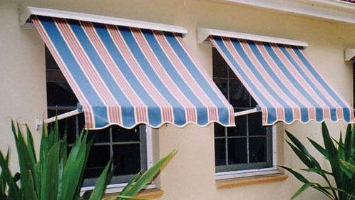 Printed Drop Arm Awnings, Frame Material : Metal