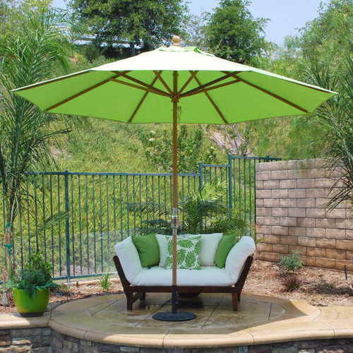 Round Wooden Center Pole Umbrella, For Garden, Feature : Foldable