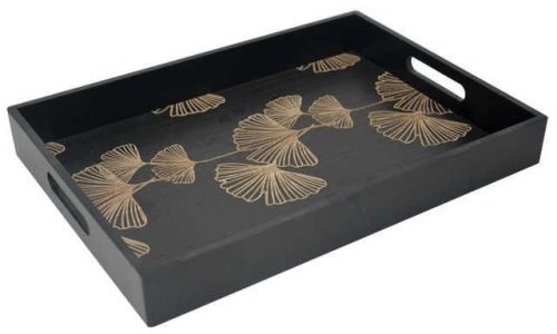 Printed Wooden Trays, Color : Black