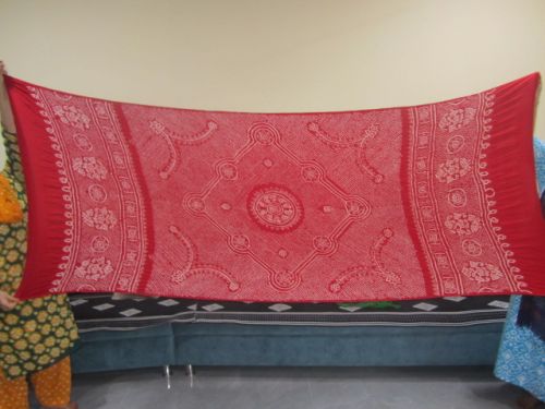 Unstitched Gaji Silk Bandhani Dupatta