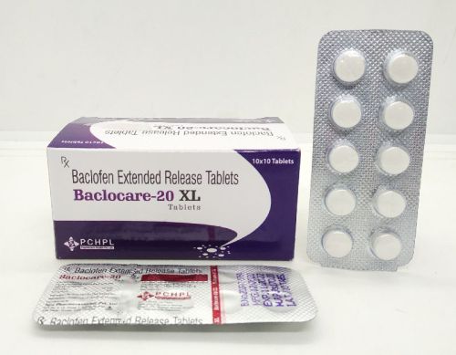 Baclofen Extended Release 20mg Tablets, Size : 10*10