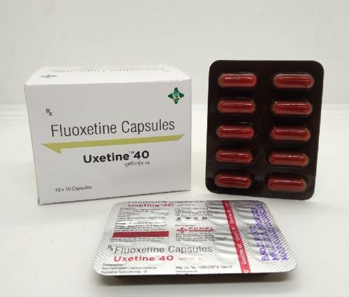 Fluoxetine Hydrochloride 40mg Capsules, For Clinical, Hospital, Purity : 99%