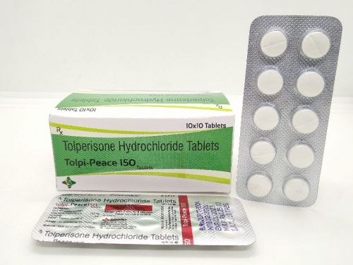 Tolperisone Hydrochloride 150mg Tablets, For Clinical, Hospital, Purity : 99%