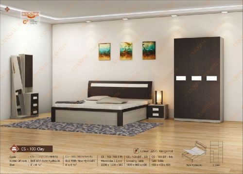 Crystal Furnitech Rectangular Wooden Clay Hydraulic Storage Bed, For Bedroom, Dimension : 2200x800x580mm