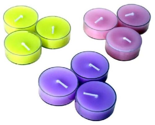Round Paraffin Wax Smokeless Candles, For Attractive Pattern, Packaging Size : 900 Pcs Per Box