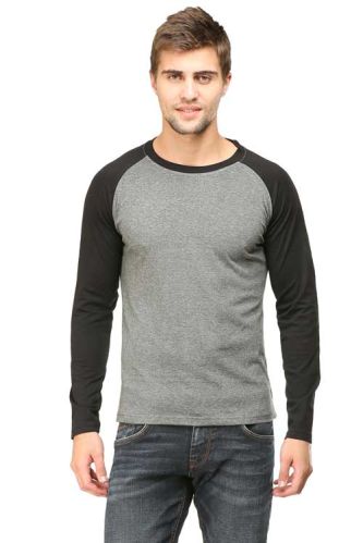 Men's Solid Slub Jersey With Raglan Sleeve