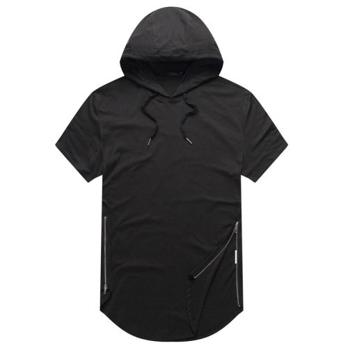Side Zipper Hood T Shirts, Gender : Mens