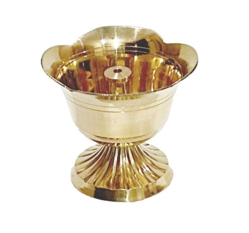 Brass Nanda Deep Diya Akhand Jyoti, For Home Decor, Pooja, Size : Multisize, W7.5xL7.5xH6.6 CM