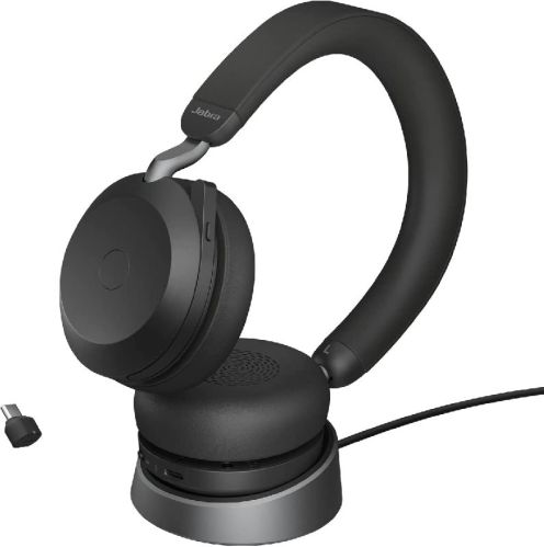 Jabra Evolve2 75 PC Wireless Headset With 8-Microphone .