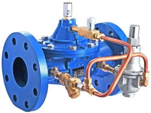 PN16-PN25 Lehry Pressure Reducing Control Valve, For Water Fitting, Color : Blue