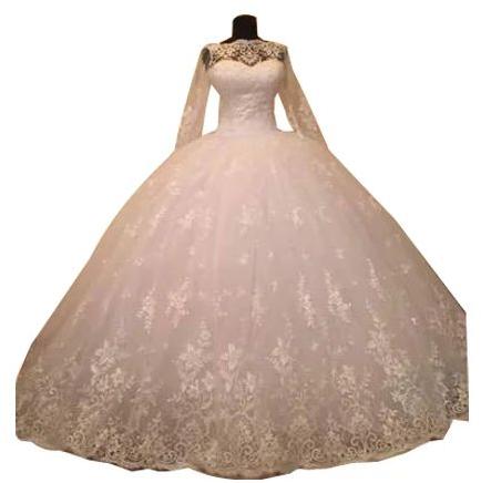 Plain Georgette Fancy Bridal Gown, Feature : Anti-Static, Anti-Wrinkle, Dry Cleaning