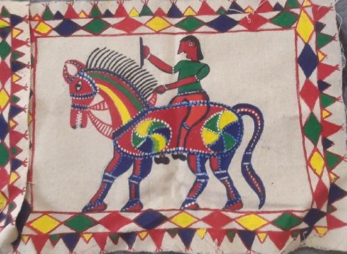 Fine Fabric Handmade Paintings, Frame Type : Rolled