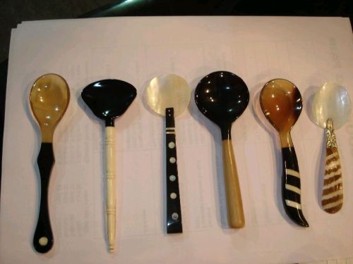 Polished Horn Spoons, For Home, Hotel, Restaurant, Feature : Durable, Flexible, Shiny Look, Stocked