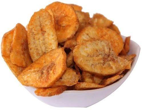 Spicy Banana Chips, For Snacks, Packaging Type : Plastic Packet