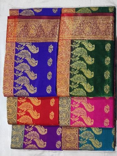 Ekrailik Paithani Butti Satin Saree, Occasion : Party Wear