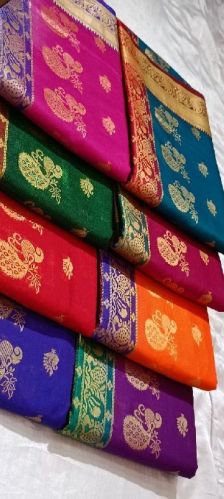 Cotton Printed Ekrailik Paithani Peshwai Saree, Occasion : Party Wear
