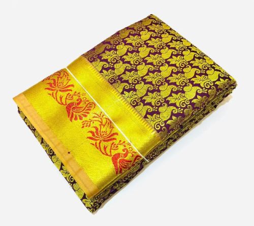 Printed Emboz Flora Zari Saree, Technics : Machine Made