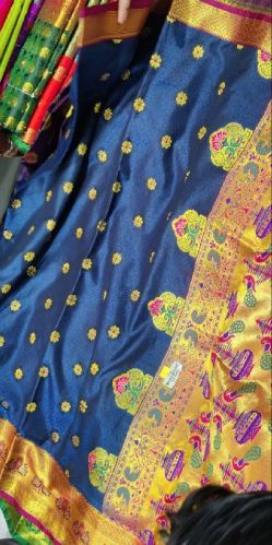 Monika Satin Paithani Pallu Saree, Occasion : Party Wear