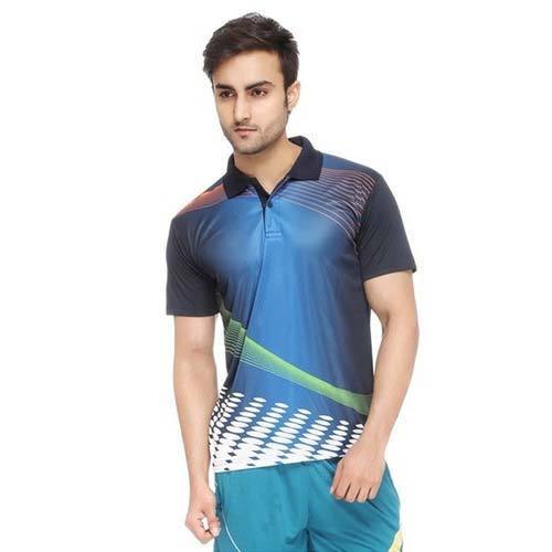 Printed Polyester Mens Sports T Shirts, Sleeve Type : Half Sleeves