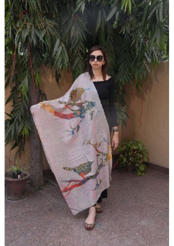 Silk Wool Herringbone Weave Stole, Occasion : Casual Wear, Party Wear