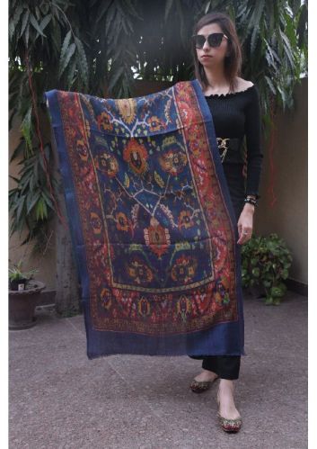 Digital Print Wool Twill Stole, Packaging Type : Packet, Polythin, Poly Bag