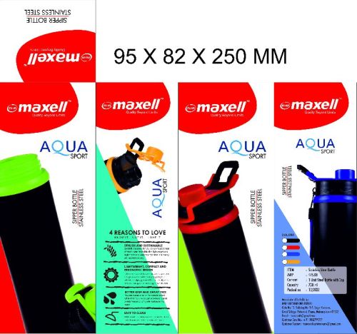 Rha Maxell Plain Stainless Steel Sipper Bottle 750ml