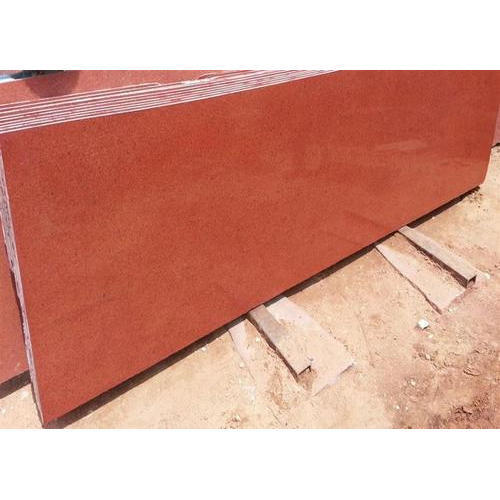 Rectangular Polished Lakha Red Granite Slabs, For Vanity Tops, Flooring, Specialities : Striking Colours