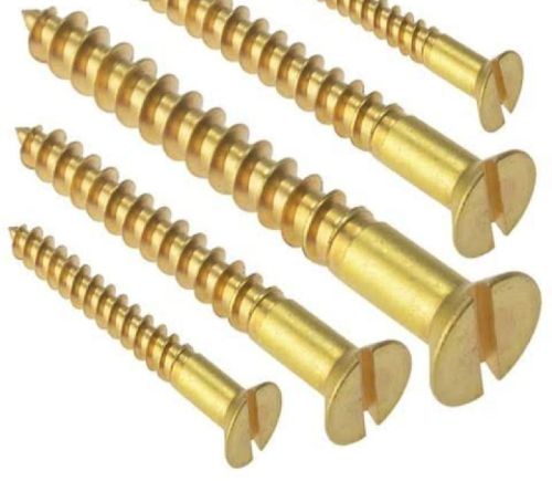 Brass Wood Screws, For Fittings Use, Shape : Round