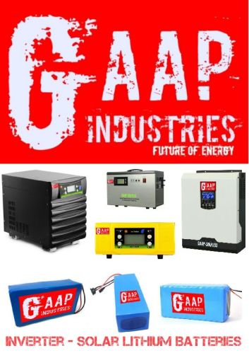 GAAP Inverters Lithium Batteries 20Ah-200Ah, For Home Use, Industrial Use, Load Capacity : 100W-20KW